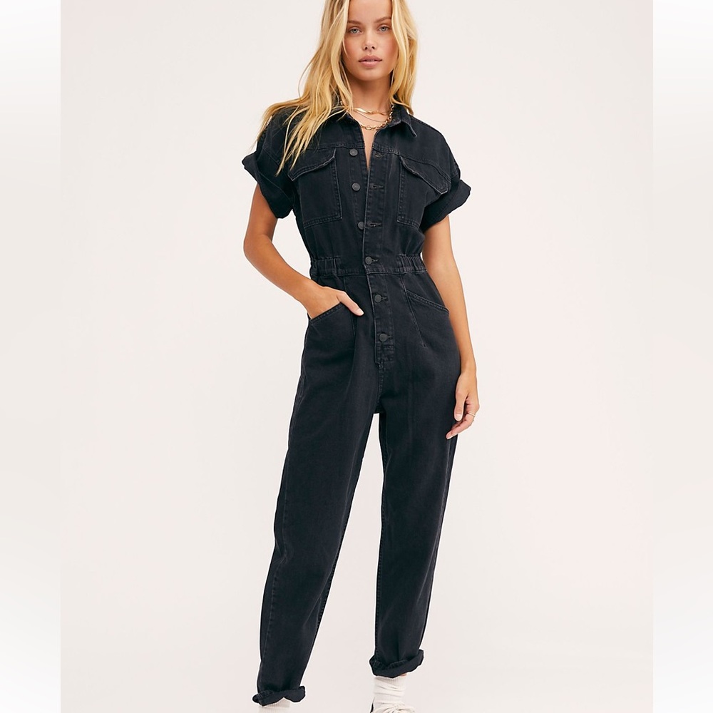 Free people Marci Denim jumpsuit